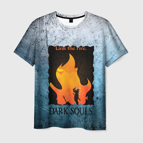 Мужская футболка 3D с принтом DARK SOULS | СТОРОНА ДУШИ в Белгороде, 100% полиэфир | прямой крой, круглый вырез горловины, длина до линии бедер | dark souls | darksouls | tegunvte | темные души