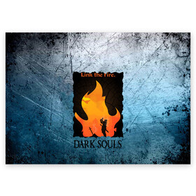 Поздравительная открытка с принтом DARK SOULS | СТОРОНА ДУШИ в Белгороде, 100% бумага | плотность бумаги 280 г/м2, матовая, на обратной стороне линовка и место для марки
 | Тематика изображения на принте: dark souls | darksouls | tegunvte | темные души