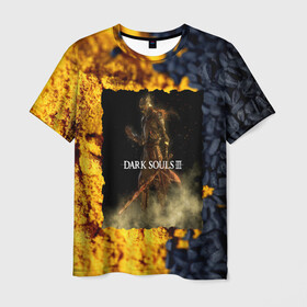 Мужская футболка 3D с принтом DARK SOULS 3 в Белгороде, 100% полиэфир | прямой крой, круглый вырез горловины, длина до линии бедер | dark souls | darksouls | tegunvte | темные души
