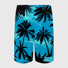 Детские спортивные шорты 3D с принтом Пальмы в Горизонте в Белгороде,  100% полиэстер
 | пояс оформлен широкой мягкой резинкой, ткань тянется
 | Тематика изображения на принте: palm | summer | summer time | tropics | tropix | горизонт | закат | летняя | море | небо | океан | пальма | пляж | пляжная
