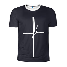 Мужская футболка 3D спортивная с принтом Cross в Белгороде, 100% полиэстер с улучшенными характеристиками | приталенный силуэт, круглая горловина, широкие плечи, сужается к линии бедра | jesus | армянский крест | вера | вероисповедание | иисус | крест | пасха | религия | христианство