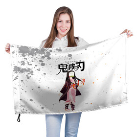 Флаг 3D с принтом Nezuko Kamado Kimetsu no Yaiba в Белгороде, 100% полиэстер | плотность ткани — 95 г/м2, размер — 67 х 109 см. Принт наносится с одной стороны | demon slayer | kamado | kimetsu no yaiba | nezuko | tanjiro | аниме | гию томиока | зеницу агацума | иноске хашибира | камадо | клинок | корзинная девочка | манга | музан кибуцуджи | незуко | рассекающий демонов | танджиро