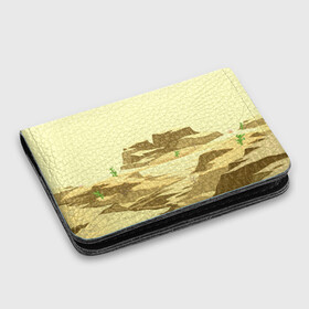 Картхолдер с принтом с принтом Пустыня в Белгороде, натуральная матовая кожа | размер 7,3 х 10 см; кардхолдер имеет 4 кармана для карт; | горы | минимализм | природа | пустыня | рисунок | скалы