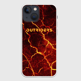 Чехол для iPhone 13 mini с принтом OUTRIDERS в Белгороде,  |  | outriders | земля | игра | лава | пиромант | текстура | трещины