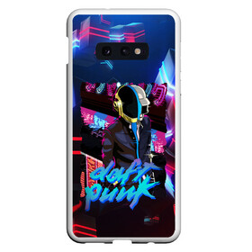 Чехол для Samsung S10E с принтом daft punk neon rock в Белгороде, Силикон | Область печати: задняя сторона чехла, без боковых панелей | by craig drake | daft punk | madeinkipish | thomas bangalter | дафт панк | маски | тома и ги мануэль