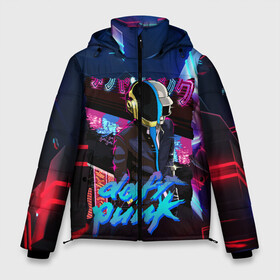 Мужская зимняя куртка 3D с принтом daft punk neon rock в Белгороде, верх — 100% полиэстер; подкладка — 100% полиэстер; утеплитель — 100% полиэстер | длина ниже бедра, свободный силуэт Оверсайз. Есть воротник-стойка, отстегивающийся капюшон и ветрозащитная планка. 

Боковые карманы с листочкой на кнопках и внутренний карман на молнии. | by craig drake | daft punk | madeinkipish | thomas bangalter | дафт панк | маски | тома и ги мануэль