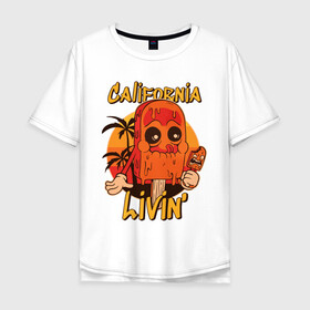 Мужская футболка хлопок Oversize California ice cream: в Белгороде, 100% хлопок | свободный крой, круглый ворот, “спинка” длиннее передней части | Тематика изображения на принте: art | california | ice cream | palm trees | summer | sunset | арт | закат | калифорния | лето | мороженое | пальмы