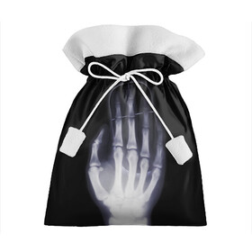 Подарочный 3D мешок с принтом X-Ray hand в Белгороде, 100% полиэстер | Размер: 29*39 см | Тематика изображения на принте: hand | mouse | x ray | мышка | рука