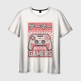 Мужская футболка 3D с принтом Геймпад геймера Japan gamer в Белгороде, 100% полиэфир | прямой крой, круглый вырез горловины, длина до линии бедер | game | gamer | japan | джойстик | игрок | управление