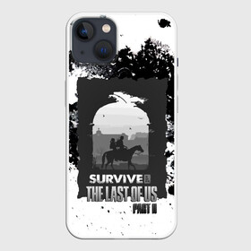 Чехол для iPhone 13 с принтом The Last of US SURVIVE в Белгороде,  |  | ellie | game | joel | naughty dog | part 2 | the last of us | zombie | джоэл | зомби | одни из нас | элли
