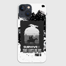 Чехол для iPhone 13 mini с принтом The Last of US SURVIVE в Белгороде,  |  | ellie | game | joel | naughty dog | part 2 | the last of us | zombie | джоэл | зомби | одни из нас | элли