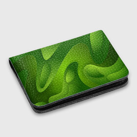 Картхолдер с принтом с принтом 3d Green abstract в Белгороде, натуральная матовая кожа | размер 7,3 х 10 см; кардхолдер имеет 4 кармана для карт; | luxury | versace | vip | абстракция | версаче | вип | паттерн | роскошь | текстуры