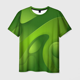 Мужская футболка 3D с принтом 3d Green abstract в Белгороде, 100% полиэфир | прямой крой, круглый вырез горловины, длина до линии бедер | luxury | versace | vip | абстракция | версаче | вип | паттерн | роскошь | текстуры