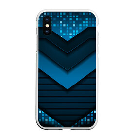 Чехол для iPhone XS Max матовый с принтом 3D luxury blue abstract в Белгороде, Силикон | Область печати: задняя сторона чехла, без боковых панелей | luxury | versace | vip | абстракция | версаче | вип | паттерн | роскошь | текстуры