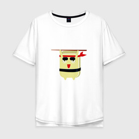 Мужская футболка хлопок Oversize с принтом Гункан в Белгороде, 100% хлопок | свободный крой, круглый ворот, “спинка” длиннее передней части | роллы | самурай | суши | япония | японская еда