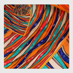 Магнитный плакат 3Х3 с принтом Абстрактное течение в Белгороде, Полимерный материал с магнитным слоем | 9 деталей размером 9*9 см | Тематика изображения на принте: абстрактное течение | абстракция | витраж | колейдоскоп | линии | мозаика | палитра | полосы | радуга | текстуры | узор | цвета