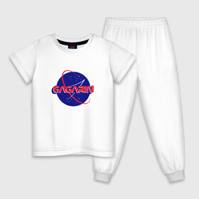 Детская пижама хлопок с принтом Yury Gagarin NASA в Белгороде, 100% хлопок |  брюки и футболка прямого кроя, без карманов, на брюках мягкая резинка на поясе и по низу штанин
 | Тематика изображения на принте: korolev | merch | roscosmos | roskosmos | space | ussr | vostok | байконур | восток | день космонавтики | королёв | космонавт | космос | мерч | миссия мира | наса | первый человек в космосе | поехали | ракета | роскосмос