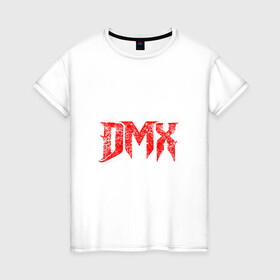 Женская футболка хлопок с принтом Рэпер DMX | логотип logo в Белгороде, 100% хлопок | прямой крой, круглый вырез горловины, длина до линии бедер, слегка спущенное плечо | dmx | hip | hip hop | hop | music | rap | бультерьер | бурбуль | дмикс | дог | питбули | питбуль | реп | ротвейлер | рэп | собаки | хип хоп | черно белая фотография