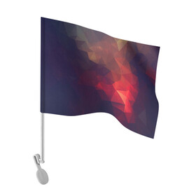 Флаг для автомобиля с принтом Лавовый вектор в Белгороде, 100% полиэстер | Размер: 30*21 см | арт | вектор | векторный рисунок | геометрические фигуры | геометрия | дым | лава | магма | рисунок