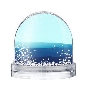Снежный шар с принтом Море в Белгороде, Пластик | Изображение внутри шара печатается на глянцевой фотобумаге с двух сторон | арт | вектор | векторный рисунок | геометрические фигуры | геометрия | линии | море | небо | оттенки синего | рисунок | синий