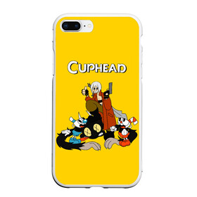 Чехол для iPhone 7Plus/8 Plus матовый с принтом Cuphead x DMC в Белгороде, Силикон | Область печати: задняя сторона чехла, без боковых панелей | cray | cuphead | davil | devile | dmc | game | games | may cry | mey crai | данте | дмц | дьявол может плакать | дьявол тоже плачет | дэвил мэй край | игра | игры | капхэд | неро | спарда