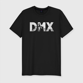 Мужская футболка хлопок Slim с принтом DMX - Earl Simmons в Белгороде, 92% хлопок, 8% лайкра | приталенный силуэт, круглый вырез ворота, длина до линии бедра, короткий рукав | american | dmx | dog | earl simmons | gangsta | hip hop | legend | rap | музыка | рэп | хип хоп