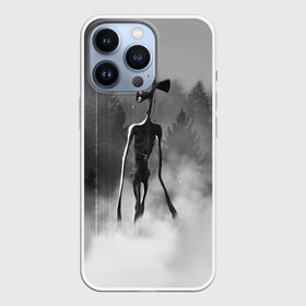 Чехол для iPhone 13 Pro с принтом Сиреноголовый в Лесу в Белгороде,  |  | forest | games | siren head | детям | игры | лес | надпись | сирена | сиреноголовый | страшилка | текст | туман | ужастик | хоррор