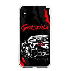 Чехол для iPhone XS Max матовый с принтом NISSAN GT-R / GODZILLA в Белгороде, Силикон | Область печати: задняя сторона чехла, без боковых панелей | auto | car | godzilla | gtr | nissan | nissan skyline | sport | авто | гетер | годзилла | гтр. | нисан | ниссан | ноут | скайлайн | спорт | царапины