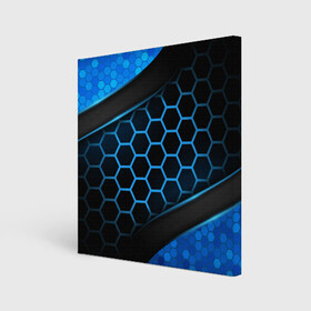 Холст квадратный с принтом 3D luxury blue 3Д СОТЫ и плиты в Белгороде, 100% ПВХ |  | luxury | versace | vip | абстракция | версаче | вип | паттерн | роскошь | текстуры