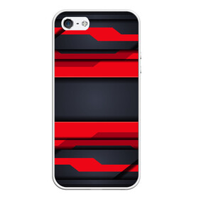 Чехол для iPhone 5/5S матовый с принтом Red and Black 3D abstract в Белгороде, Силикон | Область печати: задняя сторона чехла, без боковых панелей | Тематика изображения на принте: luxury | versace | vip | абстракция | версаче | вип | паттерн | роскошь | текстуры