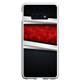 Чехол для Samsung S10E с принтом 3D Красные соты металлические в Белгороде, Силикон | Область печати: задняя сторона чехла, без боковых панелей | luxury | versace | vip | абстракция | версаче | вип | паттерн | роскошь | текстуры