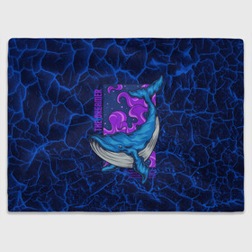 Плед 3D с принтом Кит мечтатель The dreamer в Белгороде, 100% полиэстер | закругленные углы, все края обработаны. Ткань не мнется и не растягивается | Тематика изображения на принте: the dreamer | вода | волны | кит | мечта | мечтатель | море | океан | подводный мир | рыба