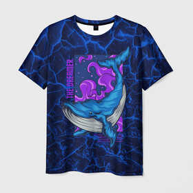 Мужская футболка 3D с принтом Кит мечтатель The dreamer в Белгороде, 100% полиэфир | прямой крой, круглый вырез горловины, длина до линии бедер | the dreamer | вода | волны | кит | мечта | мечтатель | море | океан | подводный мир | рыба