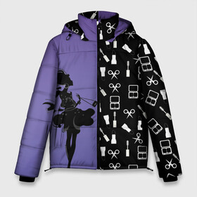 Мужская зимняя куртка 3D с принтом Косметичка в Белгороде, верх — 100% полиэстер; подкладка — 100% полиэстер; утеплитель — 100% полиэстер | длина ниже бедра, свободный силуэт Оверсайз. Есть воротник-стойка, отстегивающийся капюшон и ветрозащитная планка. 

Боковые карманы с листочкой на кнопках и внутренний карман на молнии. | визажистам | девушка. тушь | ножницы | помада | тени