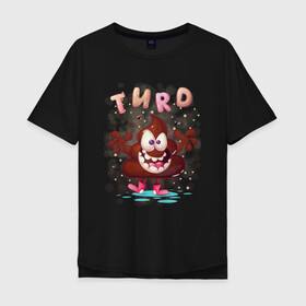 Мужская футболка хлопок Oversize с принтом Turd в Белгороде, 100% хлопок | свободный крой, круглый ворот, “спинка” длиннее передней части | анимация | арт | графика | кучка | мультяшки