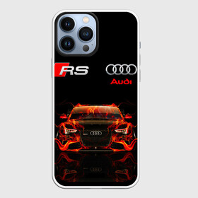 Чехол для iPhone 13 Pro Max с принтом AUDI RS 5 FIRE   АУДИ РС 5 в Белгороде,  |  | audi | car | fire. | q5 | q6 | q7 | rs 5 | sportcar | а3 | а4 | а6 | а8 | авто | автомобиль | ауди | огонь | рс 5 | спорт | спорткар