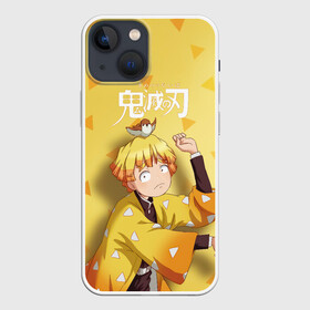 Чехол для iPhone 13 mini с принтом Zenitsu Agatsuma Kimetsu no Yaiba в Белгороде,  |  | demon slayer | kamado | kimetsu no yaiba | nezuko | tanjiro | аниме | гию томиока | зеницу агацума | иноске хашибира | камадо | клинок | корзинная девочка | манга | музан кибуцуджи | незуко | рассекающий демонов | танджиро