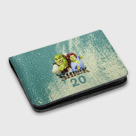 Картхолдер с принтом с принтом Shrek в Белгороде, натуральная матовая кожа | размер 7,3 х 10 см; кардхолдер имеет 4 кармана для карт; | dreamworks | shrek | арт | лого | мультфильм | постер | шрек