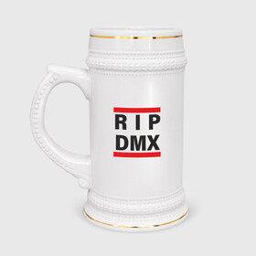 Кружка пивная с принтом RIP DMX в Белгороде,  керамика (Материал выдерживает высокую температуру, стоит избегать резкого перепада температур) |  объем 630 мл | dmx | dog | earl simmons | hip hop | music | new york | rap | rapper | rip | ruff ryders | диэмикс | музыка | нью йорк | пёс | рэп | рэпер | хипхоп | эрл симмонс