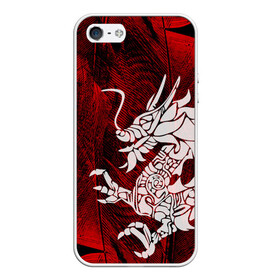 Чехол для iPhone 5/5S матовый с принтом Chinese Dragon в Белгороде, Силикон | Область печати: задняя сторона чехла, без боковых панелей | китайский дракон | монстр | силуэт | символ добра | тату | ящерица