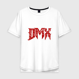 Мужская футболка хлопок Oversize с принтом DMX Logo в Белгороде, 100% хлопок | свободный крой, круглый ворот, “спинка” длиннее передней части | dmx | dog | earl simmons | hip hop | music | new york | rap | rapper | rip | ruff ryders | диэмикс | музыка | нью йорк | пёс | рэп | рэпер | хипхоп | эрл симмонс