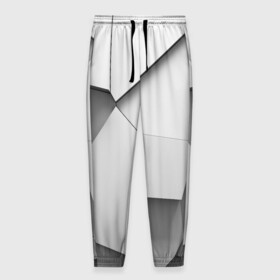 Мужские брюки 3D с принтом Слом плитки в Белгороде, 100% полиэстер | манжеты по низу, эластичный пояс регулируется шнурком, по бокам два кармана без застежек, внутренняя часть кармана из мелкой сетки | абстракция | геометрия | объем | плитка | слом
