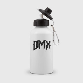 Бутылка спортивная с принтом DMX | Logo (Z) в Белгороде, металл | емкость — 500 мл, в комплекте две пластиковые крышки и карабин для крепления | Тематика изображения на принте: dark man x | dmx | earl simmons | hip hop | rap | реп | репер | рэп | хип хоп | эрл симмонс