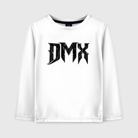 Детский лонгслив хлопок с принтом DMX | Logo (Z) в Белгороде, 100% хлопок | круглый вырез горловины, полуприлегающий силуэт, длина до линии бедер | Тематика изображения на принте: dark man x | dmx | earl simmons | hip hop | rap | реп | репер | рэп | хип хоп | эрл симмонс