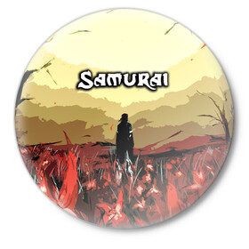 Значок с принтом SAMURAI PROJECT RED в Белгороде,  металл | круглая форма, металлическая застежка в виде булавки | 2077 | cd projekt red | cyberpunk | cyberpunk 2077 | game | samurai | арт | будущее | видеоигра | игра | киберпанк | киберпанк 2077 | киборг | киборги