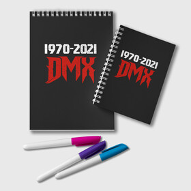 Блокнот с принтом DMX 1970-2021 в Белгороде, 100% бумага | 48 листов, плотность листов — 60 г/м2, плотность картонной обложки — 250 г/м2. Листы скреплены удобной пружинной спиралью. Цвет линий — светло-серый
 | Тематика изображения на принте: again | and | at | blood | born | champ | clue | d | dark | dj | dmx | dog | earl | flesh | get | grand | hell | hot | is | its | legend | loser | lox | m | man | me | my | now | of | simmons | the | then | there | walk | was | with | x | year | 