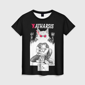 Женская футболка 3D с принтом Katharsis | Beastars в Белгороде, 100% полиэфир ( синтетическое хлопкоподобное полотно) | прямой крой, круглый вырез горловины, длина до линии бедер | anime | beastars | аниме | анимэ | биастарс | бистар | большой серый волк | легоси | хару