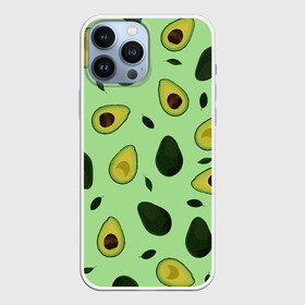 Чехол для iPhone 13 Pro Max с принтом Авокадо в Белгороде,  |  | avocado | food | fruit | pattern | vegan | vegetarian | авокадо | веган | вегетарианство | еда | зарядка | зелёная | паттерн | правильное питание | фрукт | фрукты