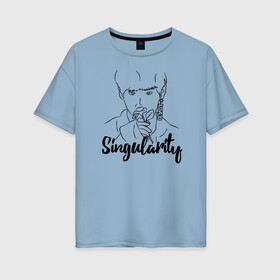 Женская футболка хлопок Oversize с принтом БТС, BTS, Singularity в Белгороде, 100% хлопок | свободный крой, круглый ворот, спущенный рукав, длина до линии бедер
 | bangtan | boys | bts | singularity | бангтан | бойс | бтс | ким тэхен | сингулярити