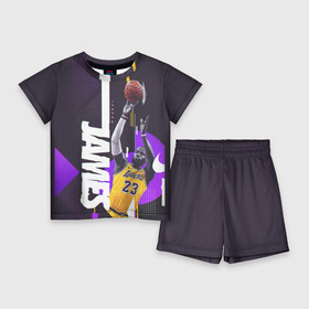 Детский костюм с шортами 3D с принтом Леброн в Белгороде,  |  | basketball | lakers | lebron | media | nba | toplanding | баскетболл | леброн | лейкерс | лого баскетбольных клубов | лос анджелес | нба